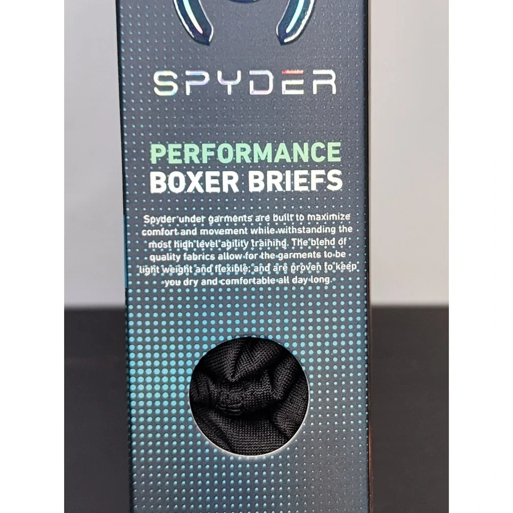 Spyder Performance Boxer Briefs Men's Large Green Blue Teal Red Black 4 Pack NIB